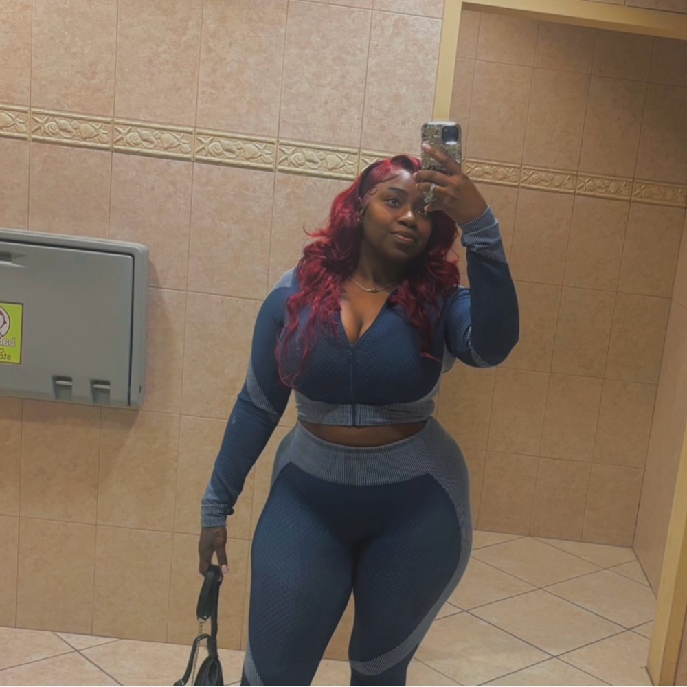 Blue Two-Piece Activewear Set